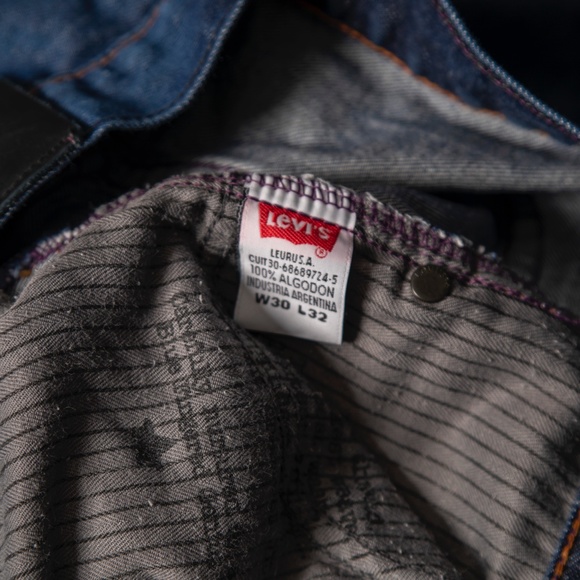 Levi's Silver Tag Black Label Blue Jeans W30 L32 - Picture 5 of 6